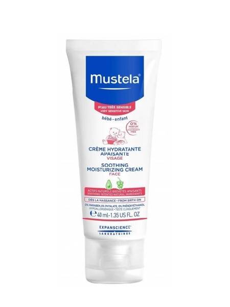 Mustela Soothing Moisturizing Cream<br>کرێمی دەم وچاو بۆ پێستی زۆرهەستیار